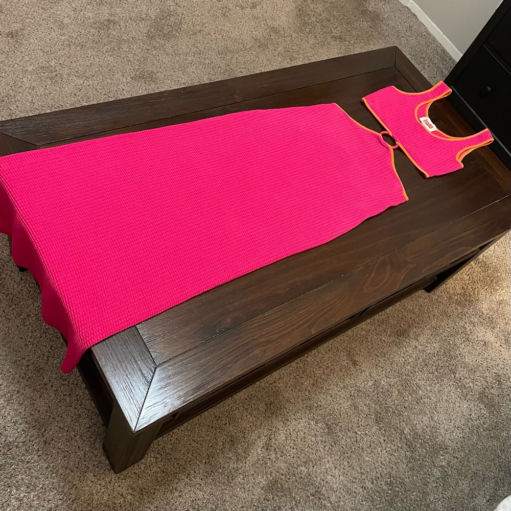 Solid & Striped Bailey Cut Out Dress Shocking Pin… - image 6